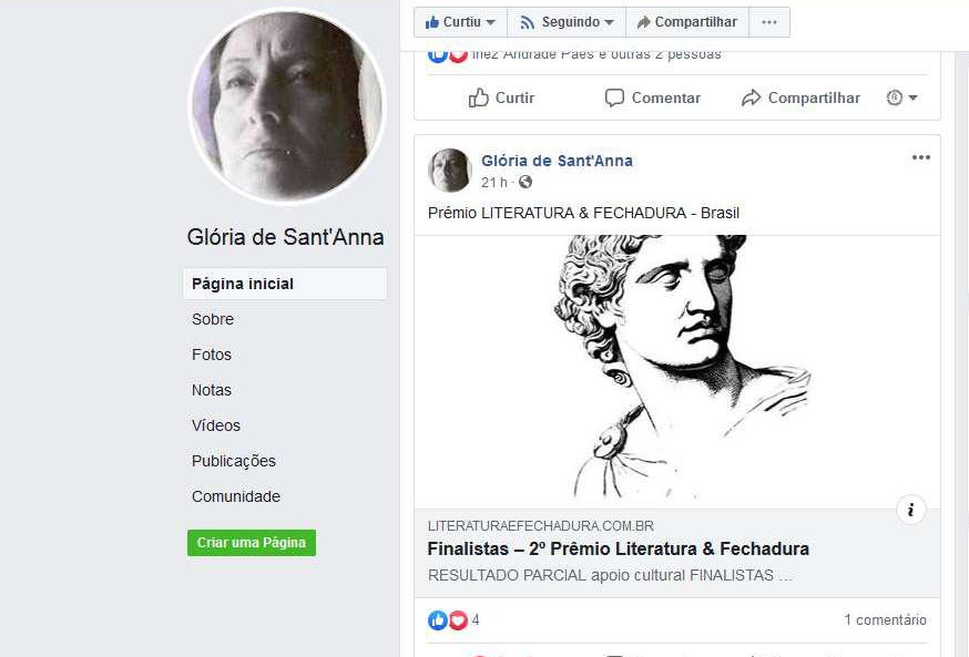 gloria de santana 2019 png - O prestigiado Prêmio Glória de Sant' Anna divulga em sua página os finalistas do II Prêmio Literatura & Fechadura